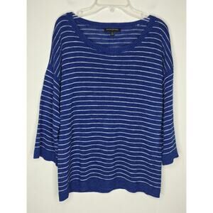 Banana Republic blue white striped tunic sweater - medium